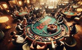 Opsi taruhan dan antarmuka kontrol di Live Baccarat